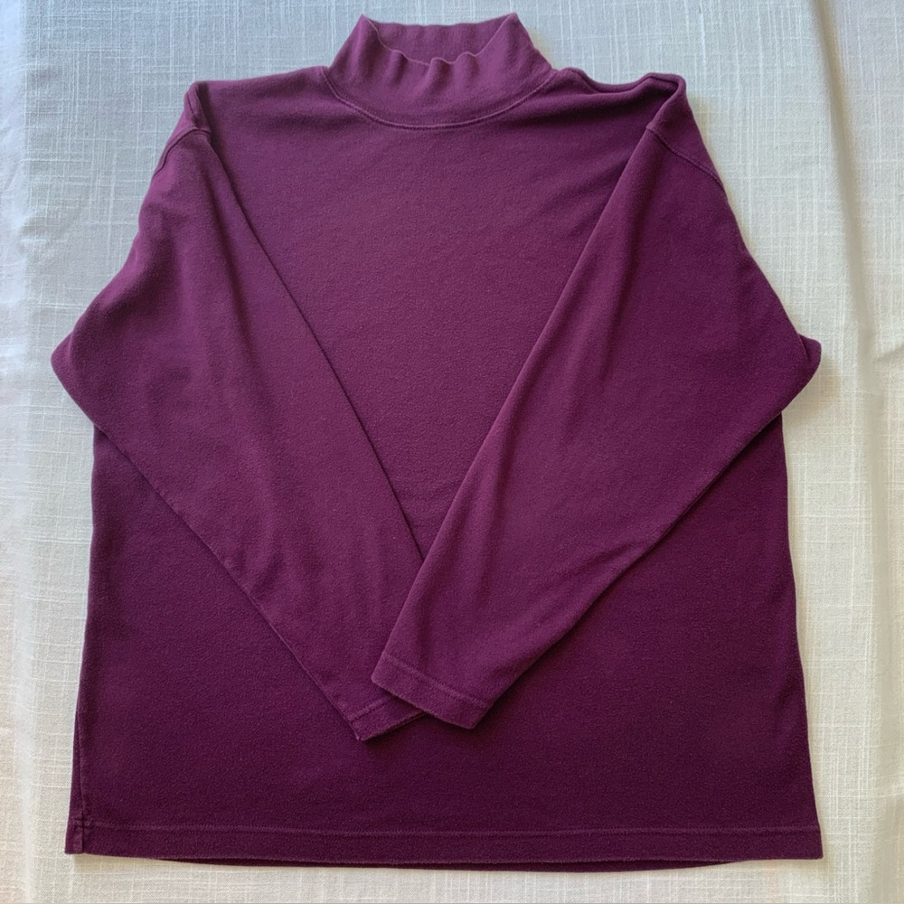 Charter Club Classics Women’s Long Sleeve Mock Turtleneck Cotton Shirt Top XL